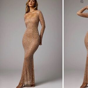 Oh Polly Isabeau Long sleeve embellished dress